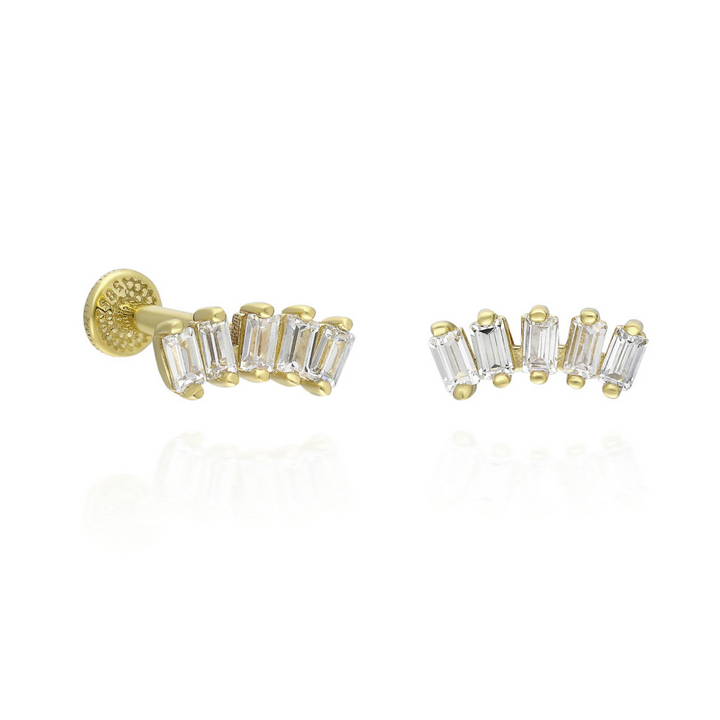 14K Solid Gold Threadless Piercing