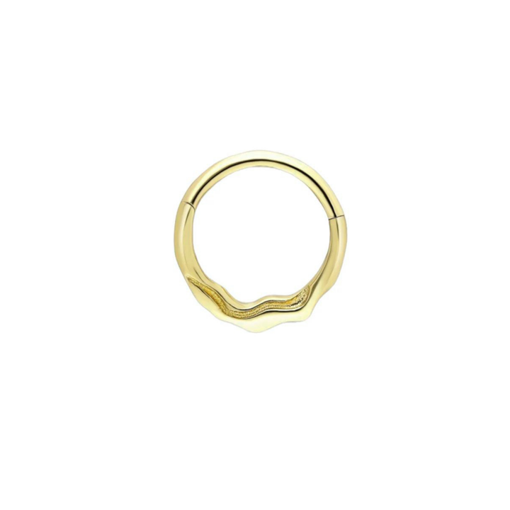 14K Solid Gold Gold Clicker Hoop Piercing