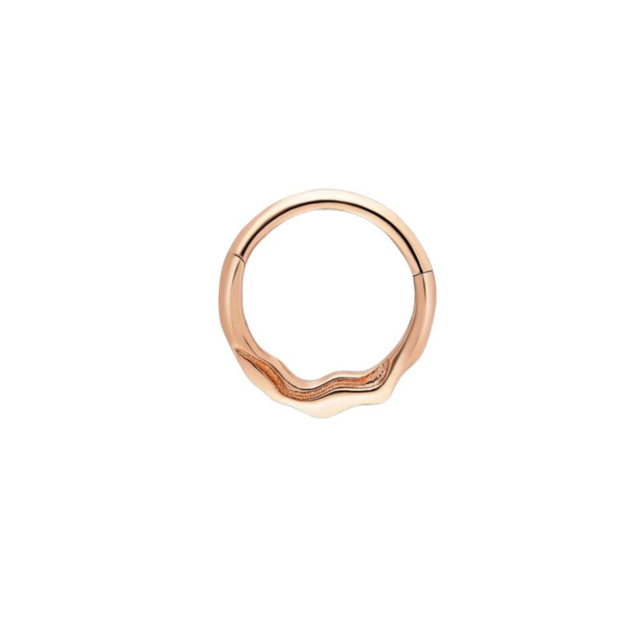 14K Solid Gold Gold Clicker Hoop Piercing