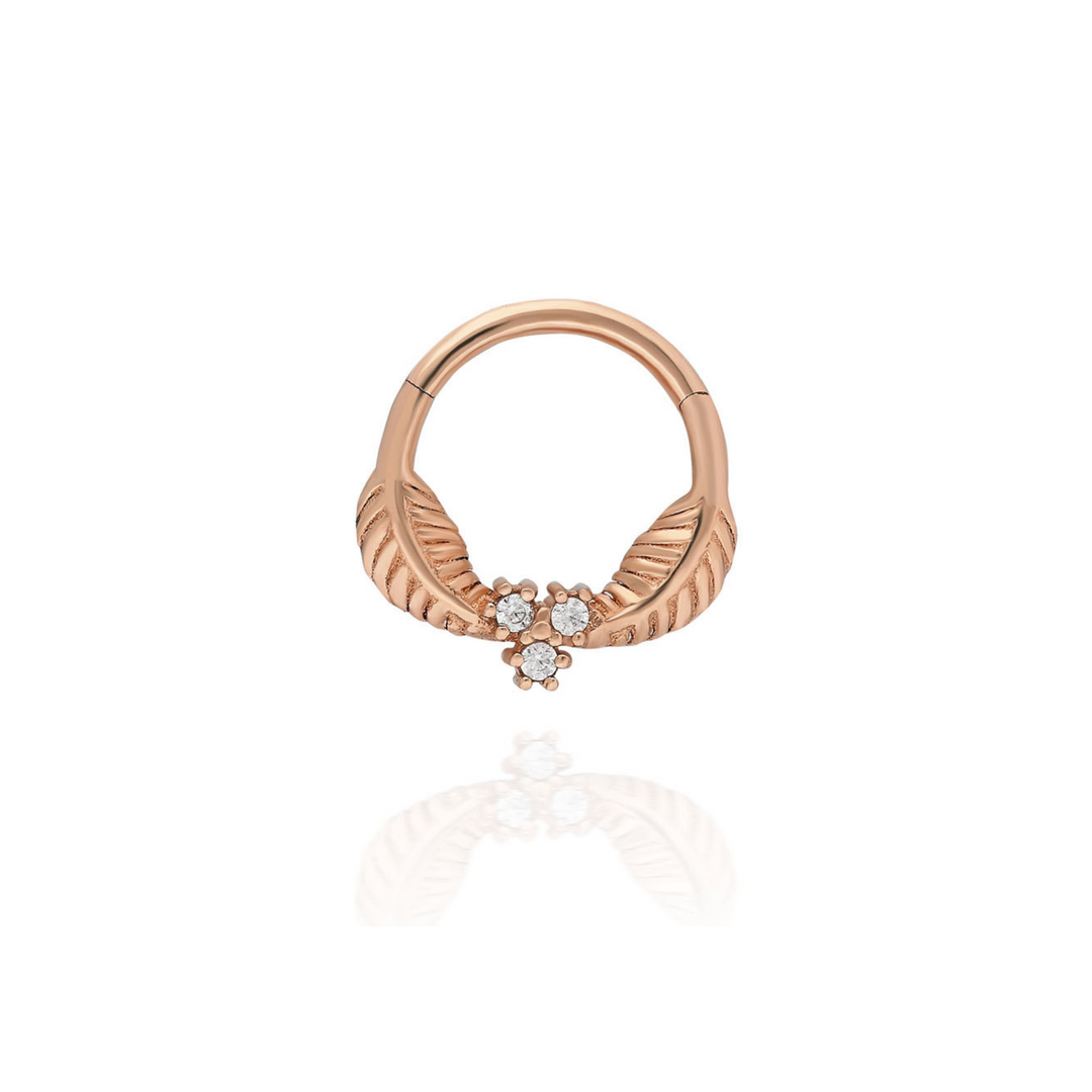14K Solid Gold Clicker Hoop Piercing