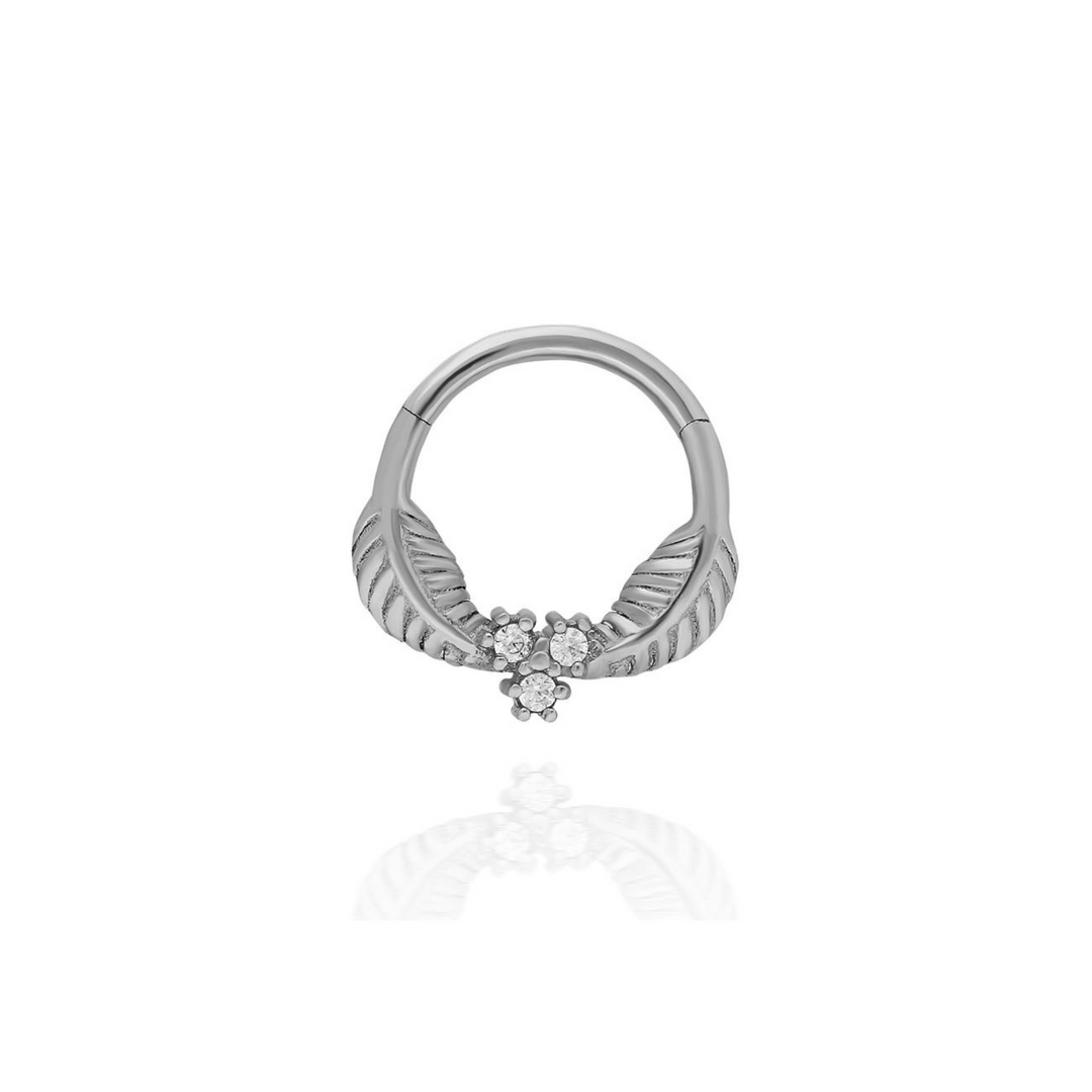 14K Solid Gold Clicker Hoop Piercing